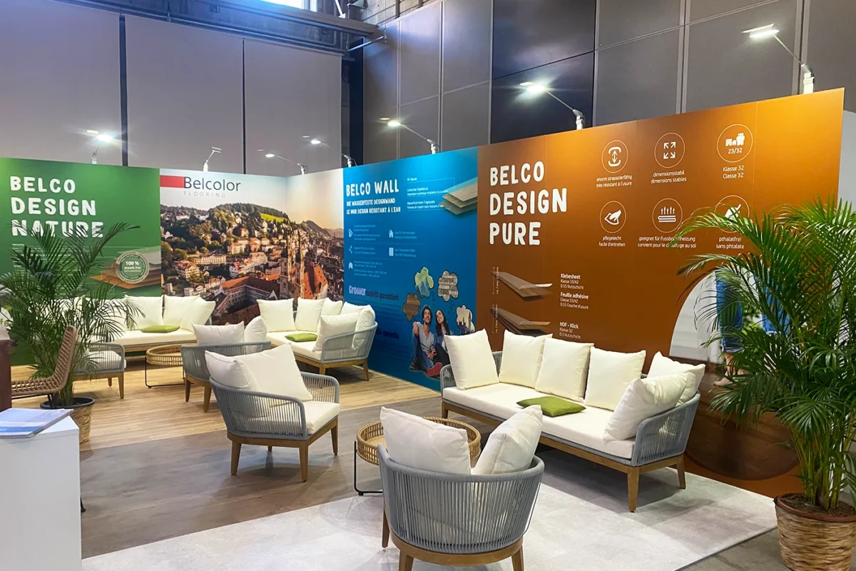 Belcolor, Flooring Event, Messebau hplus gmbh