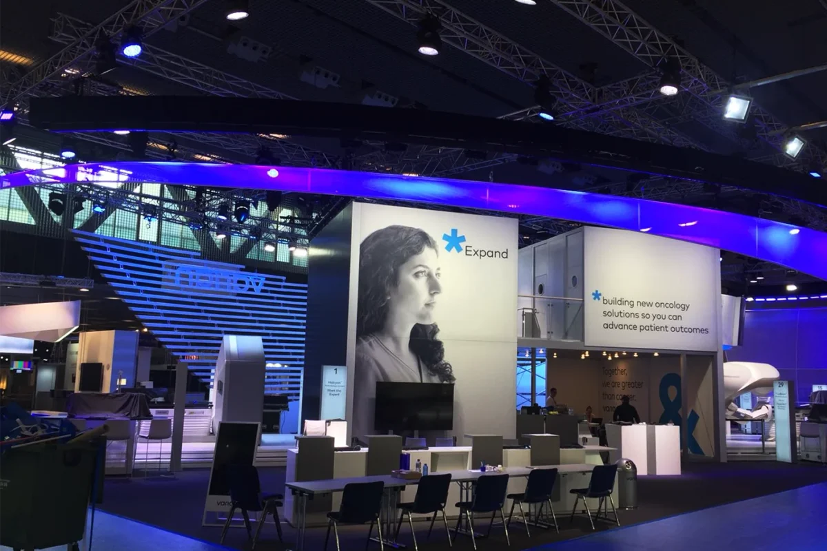 Varian, ESTRO, hplus gmbh, Messebau