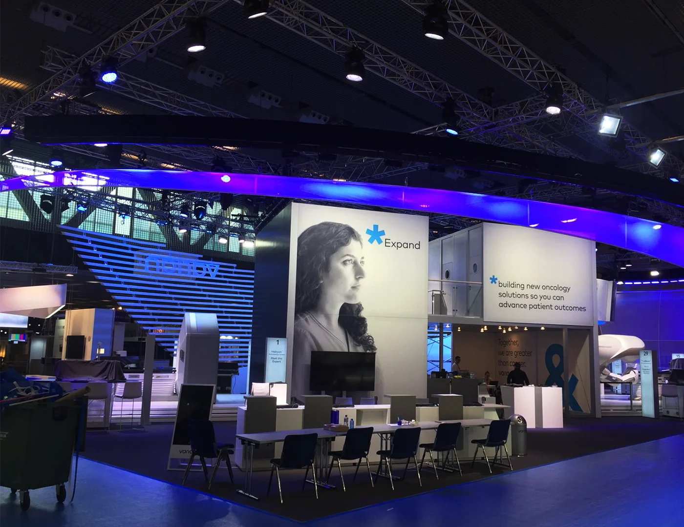 Varian, ESTRO, hplus gmbh, Messebau