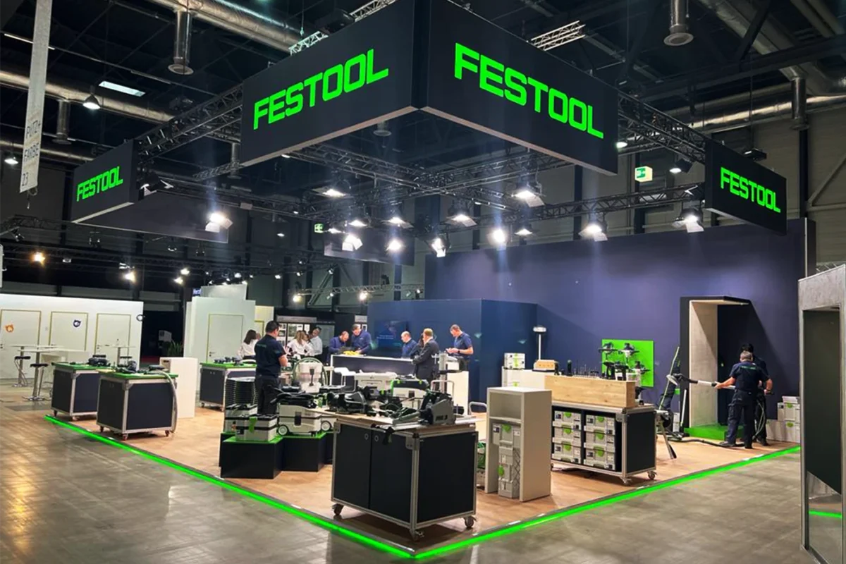 Festool, applitech, hplus Messebau und Live Kommunikation