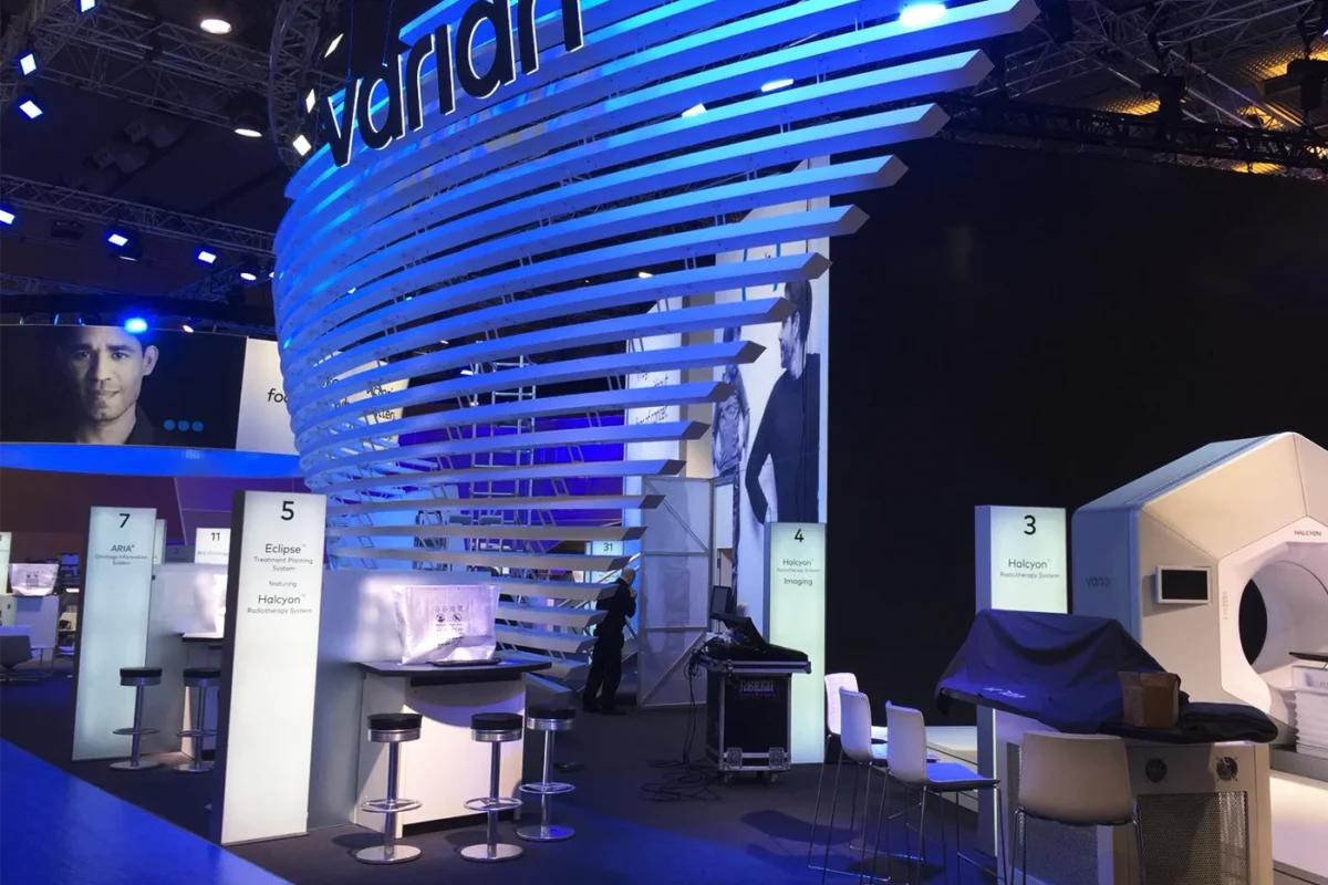 Varian, ESTRO, hplus gmbh, Messebau