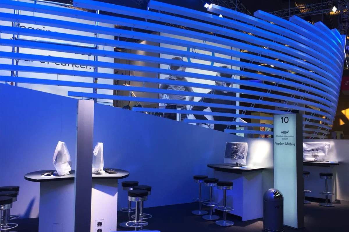Varian, ESTRO, hplus gmbh, Messebau