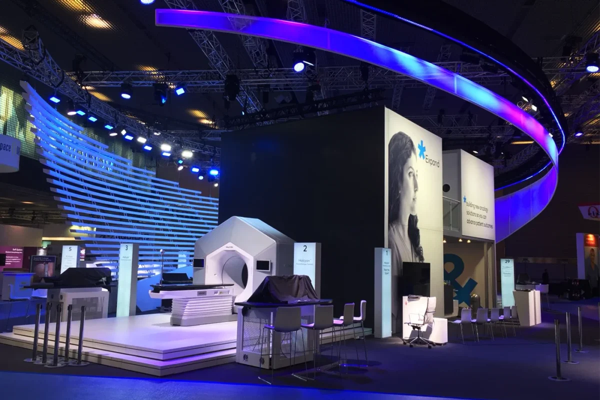 Varian, ESTRO, hplus gmbh, Messebau