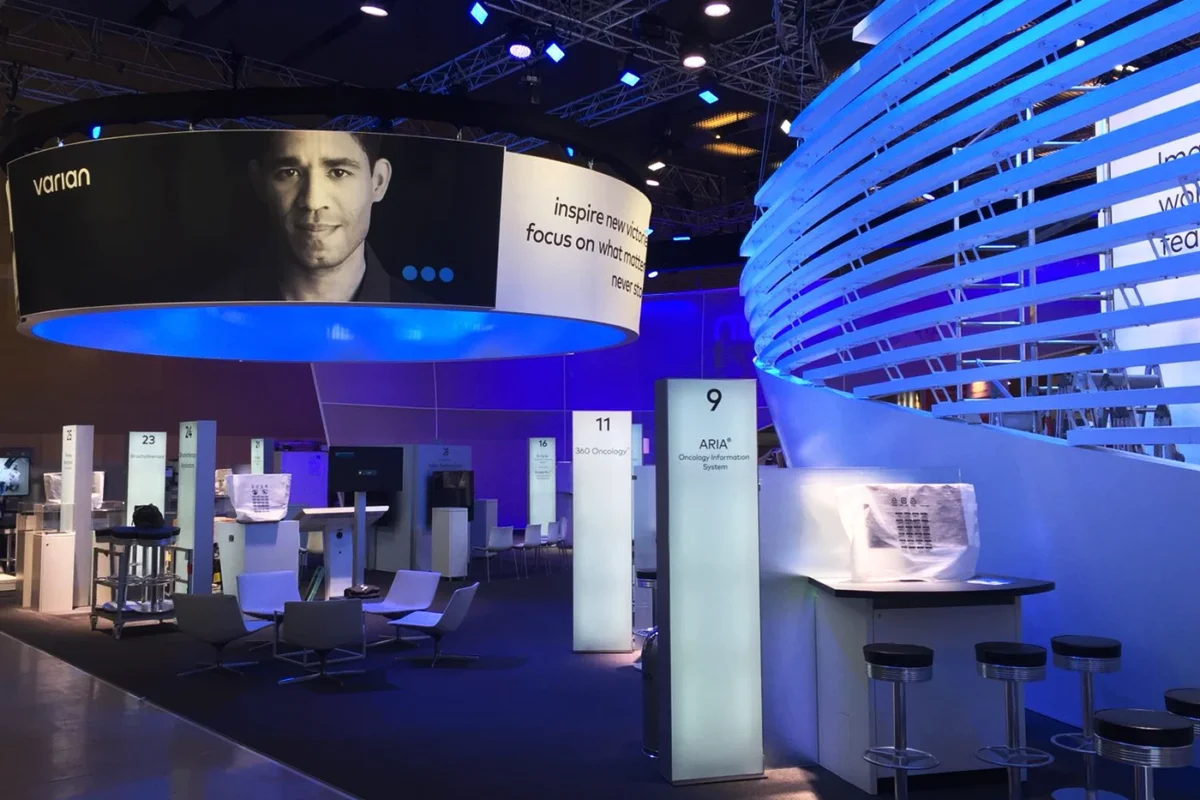 Varian, ESTRO, hplus gmbh, Messebau