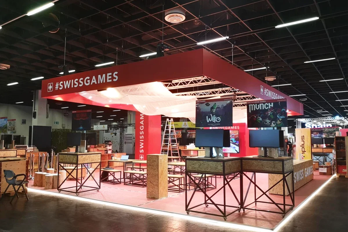 Pro Helvetia, Gamescom, hplus gmbh, Messebau